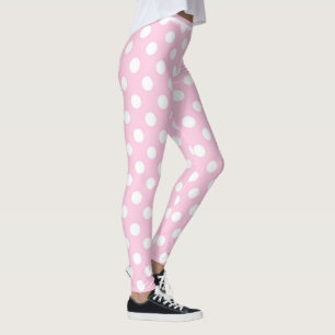 Leggings Polkadot rosa Moda dulce Girly moderna