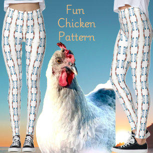 Leggings Pollos abstractos - Piernas cortas
