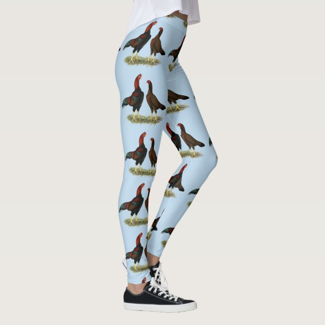 Leggings Pollos Aseel Black Red (Derecha)