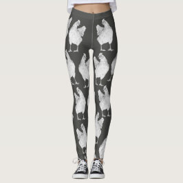 Leggings Pollos grandes en gris - polainas