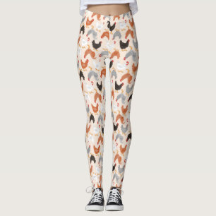 Leggings Pollos lindos en beige ligero