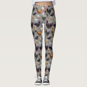 Leggings Pollos traseros en las gargantas grises de las ram