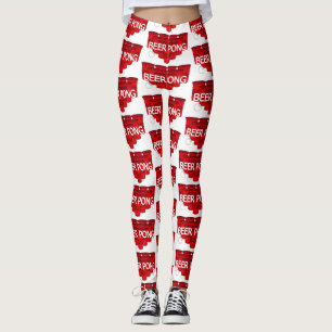 Leggings pong de cerveza de universidad