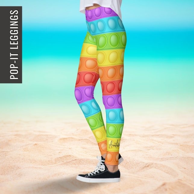 Leggings Póngalo con su NOMBRE elegante yoga deportivo colo (Subido por el creador)