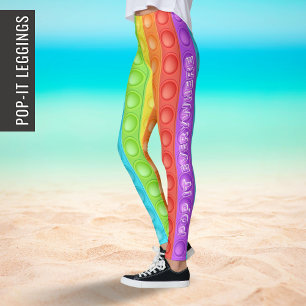 Leggings Póngalo en todas partes con el texto colorido yoga
