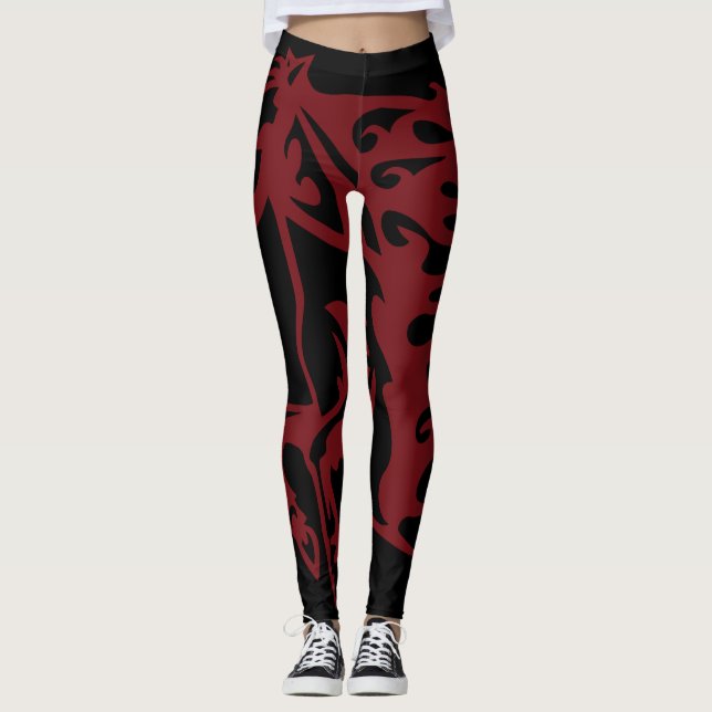 Leggings Pony Horse Stallion Steed Rapid Red Line Art (Anverso)