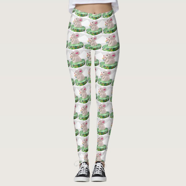 Leggings Pop Art Bunny Cake (Anverso)