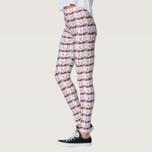 Leggings Pop Art Easter Bungalows Cupcakes