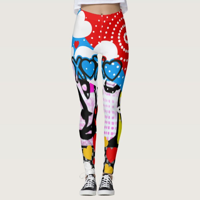 Leggings Pop Art Valentine (Anverso)