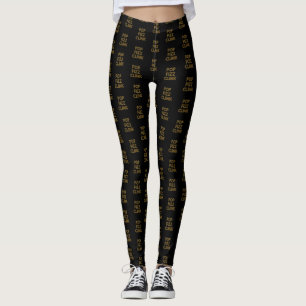 Leggings Pop Fizz Clink Typografía moderna Año Nuevo