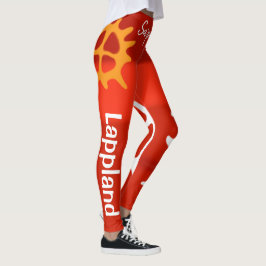 Leggings Populära juliga röda samiskt inspirerade