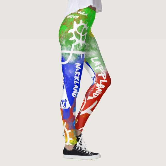 Leggings Populära samiska mönster (Derecha)