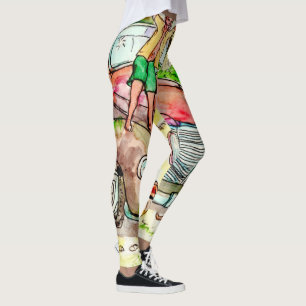 Leggings Porciones vacías y coches oxidados viejos - vida