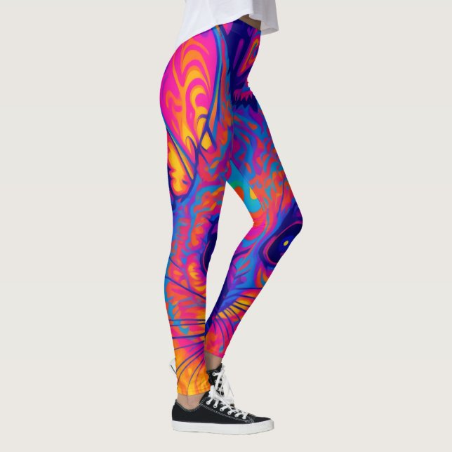 Leggings possums australiano de cola peluda psicodélico (Derecha)