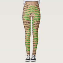 Leggings Póster de sentimientos de la enfermedad de Lyme, n