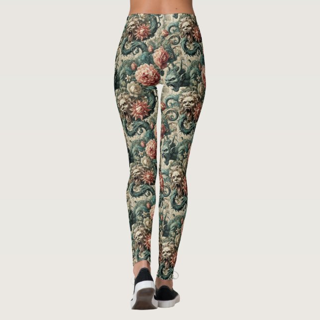 Leggings Postura de la perdición - Victoriano gótico (Reverso)