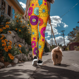 Leggings Potencia de flor retro