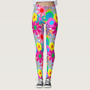 Leggings Potencia de las flores de los años 1970