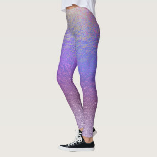 Leggings Precioso brillo iridiscente ombre púrpura