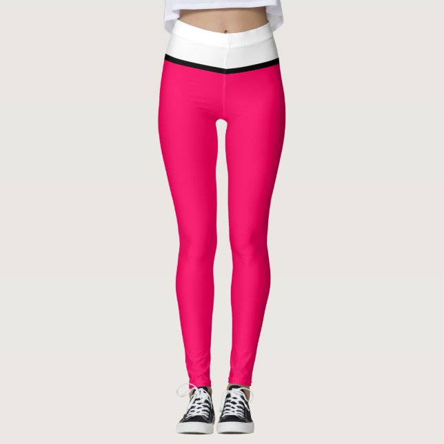 Leggings Precioso Frambuesa Negro Blanco (Anverso)
