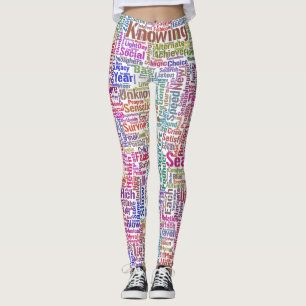 Leggings Pregunta Apprendre Nuage MotssTexte Motif Mensaje