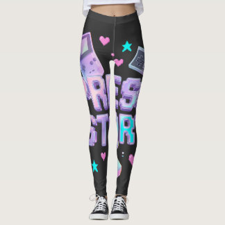 Leggings Presiona Inicio Y2K Arcade de Juegos Retro Chrome 