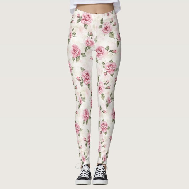 Leggings Pretty Pink Roses (Anverso)