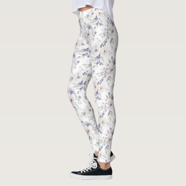 Leggings Pretty Purple Flowers   (Izquierda)