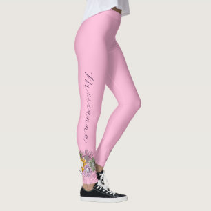 Leggings Primavera rosa moderna verano Pastel Daisy Florals