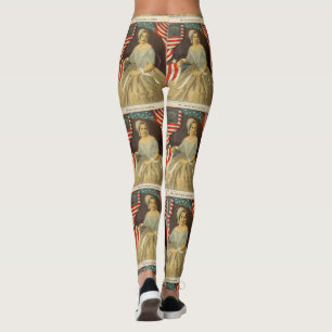 Leggings Primer retrato los E.E.U.U. del vintage de la