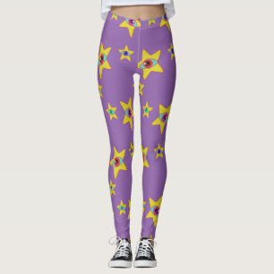 Leggings Princesa Espacial de Ojos Estrellados Alien (lila)