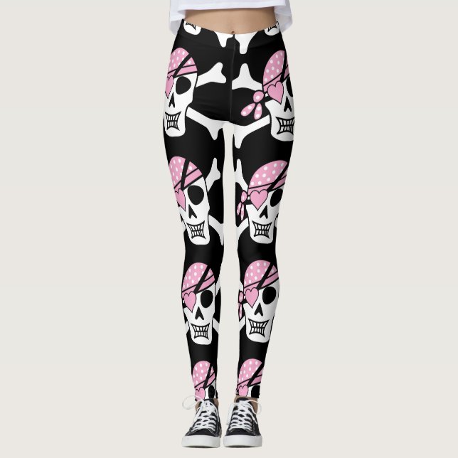 Leggings Princesa Pink Skull del pirata (Anverso)