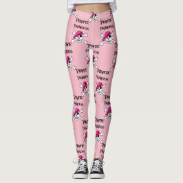 Leggings Princesa pirata con cráneo rosado