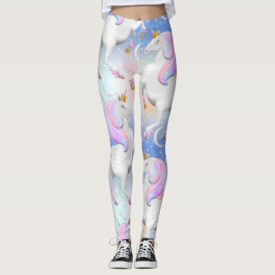 Leggings Princesa Unicornio Rosa y Azul Noche