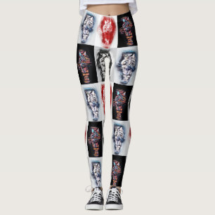 Leggings Principales tendencias de Funky del Collage de Art