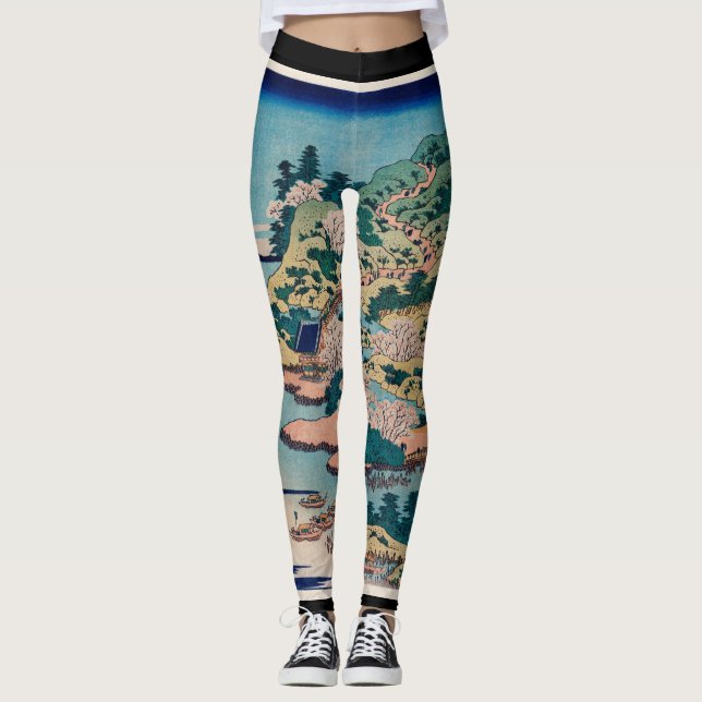 LEGGINGS PRINCIPIO DE WOODBLOCK DE HOKUSAI IMPRESIONADO (Anverso)