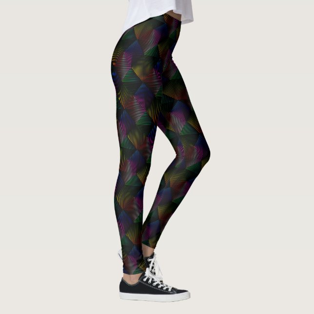 Leggings Prisma arcoiris en negro (Derecha)