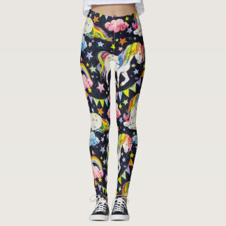 Leggings Prismático unicornio Wish Black & Pink