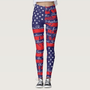 Leggings Promesa de Allegiance Bandera de los Estados Unido