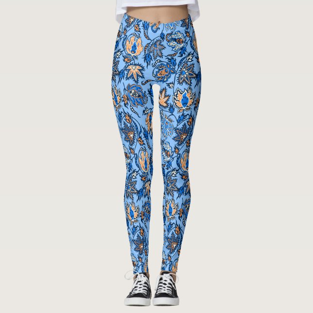 Leggings Protea Batik Floral Tropical Hawaiana (Anverso)