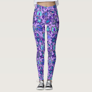 Leggings Protea Batik Floral Tropical Hawaiana