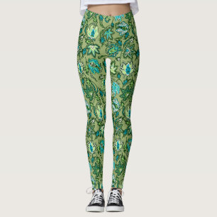 Leggings Protea Batik Floral Tropical Hawaiana