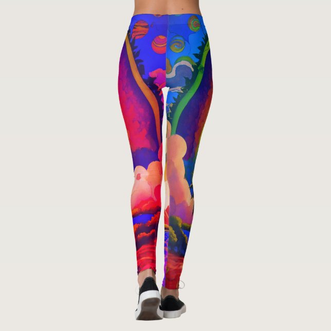 Leggings Psicodelación de las piernas de viaje: Hippie Vibe (Reverso)
