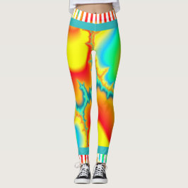 Leggings Psicodelia fractal colorido moderno