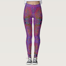 Leggings Psicodelia Groovy Magenta Retro Bañón Líquido
