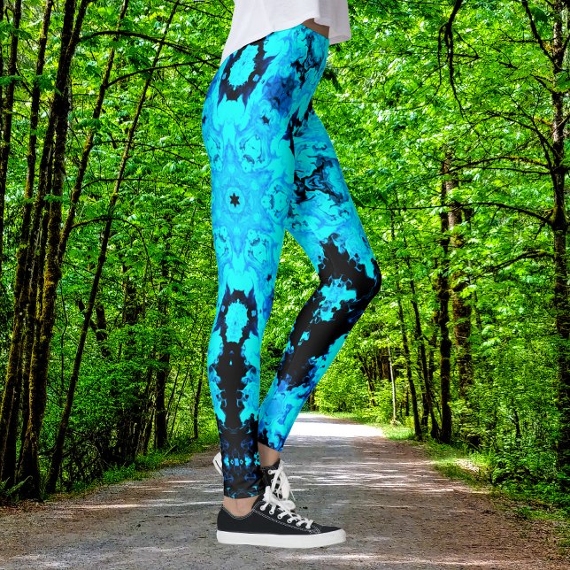 Leggings Psicodelia Hippie azul y negro (Subido por el creador)