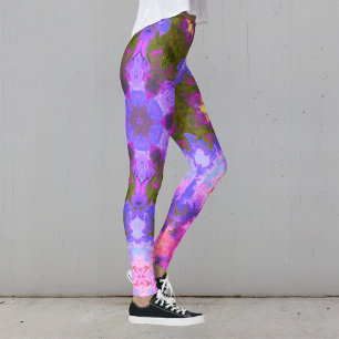 Leggings Psicodelia Mandala Flor morado y azul