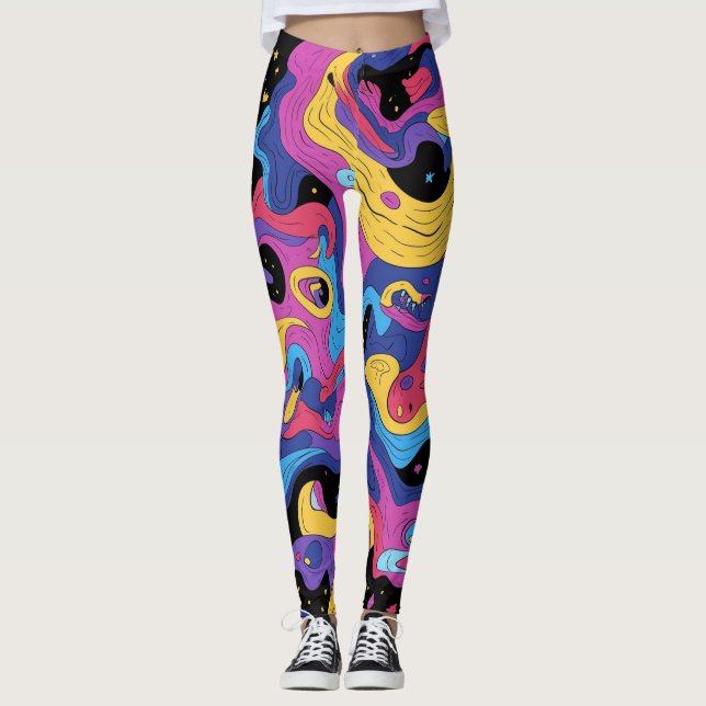 Leggings Psicodelico Colorido (Anverso)