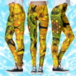Leggings Psicodélico Mandala Flor Verde y Amarillo<br><div class="desc">Este diseño de flores calidoscópicas psicodélicas presenta elementos verdes y amarillos. Vibrantes imágenes trippy para el hippie moderno o para cualquiera que ame los colores vivos del funky!</div>