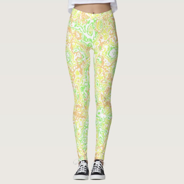 Leggings Psicodélico Swirly Boho Hippie Colorful Marble (Anverso)